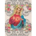 toalhas Lavabo Moda Católica Sagrado Coração de Maria