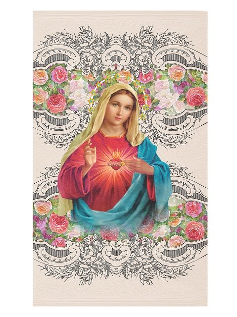 toalha138819 toalhas Lavabo Moda Católica Sagrado Coração de Maria