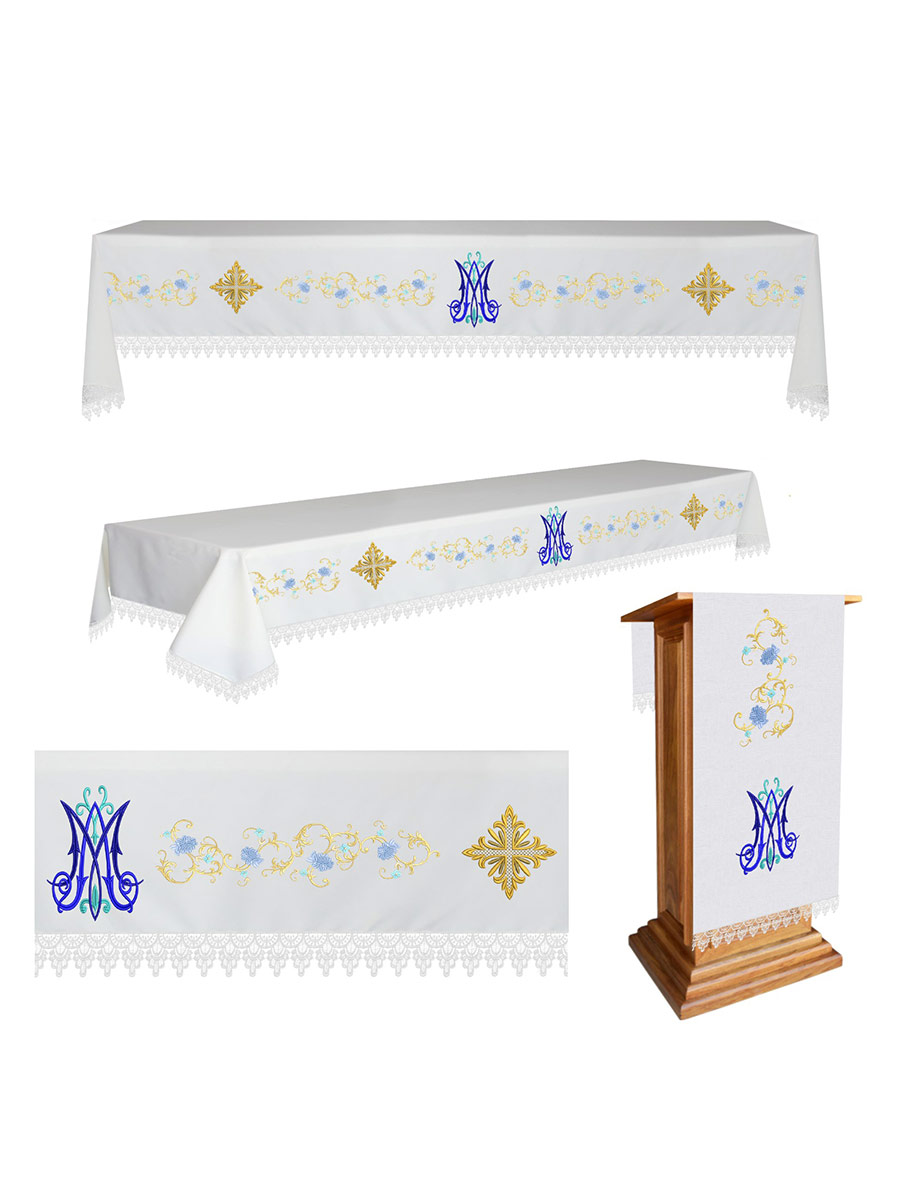 kit 3 pç Toalha Para Altar Mariano