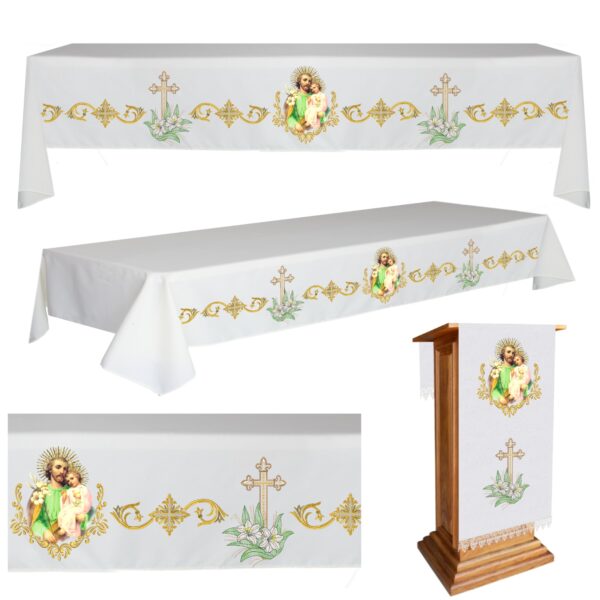Kit 2 Pç Toalha Para Altar São José Kit 2 Pç Toalha Para Altar São José